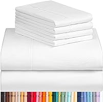 LuxClub 6 PC King Sheet Set, Breathable Luxury Bed Sheets, Deep Pockets 18" Wrinkle Free Cooling Bed Sheets Machine...